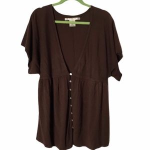 Plus Size Studio M Short Sleeve Sweater Top